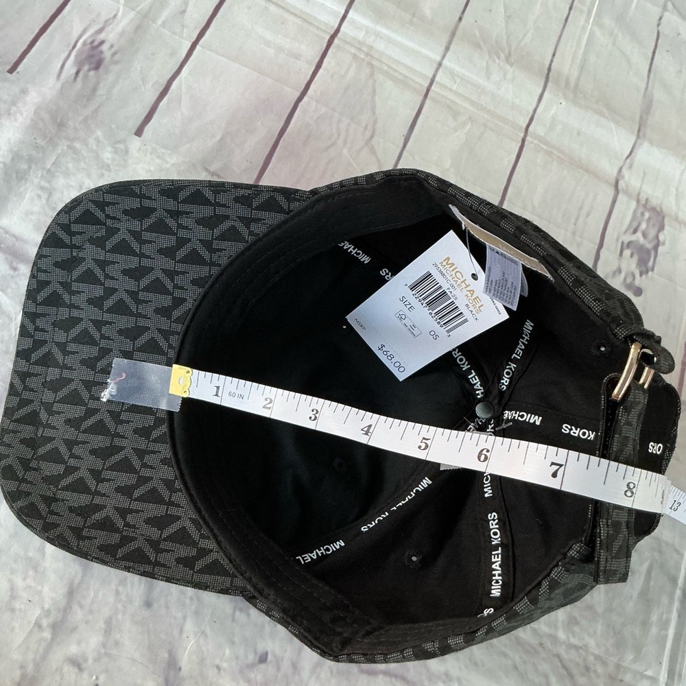 Michael Kors MK Logo Unisex Adults Adjustable Hat Baseball Cap Black One NWT - Picture 5 of 6